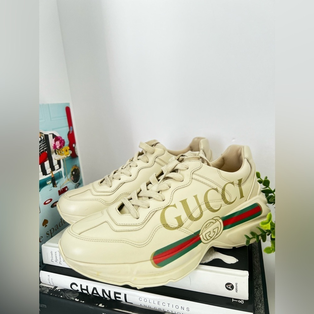 Gucci Off-White Vintage Logo Rhyton Sneakers Womens Size 40.5 U.S 9.5 - Picture 8 of 8